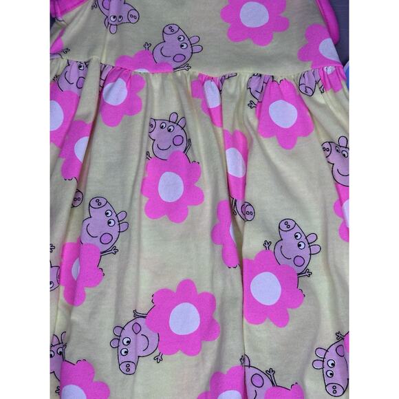 Peppa Pig Toddler Girls Graphic Print Tank Dress 12 Months Floral Summer Cute - Picture 6 of 6